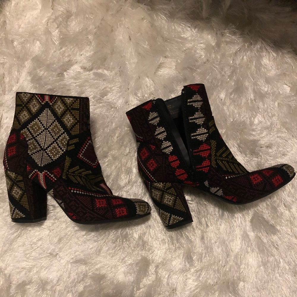 Rampage fun embroidered ankle booties